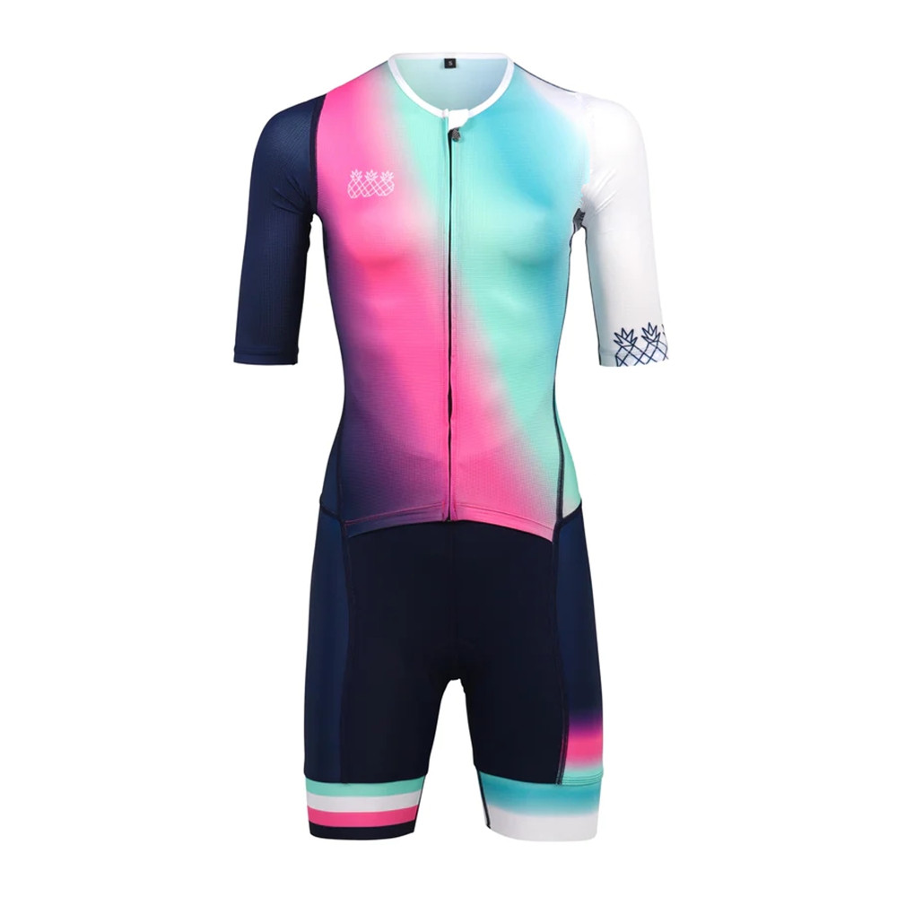 Cycling Gear Jersey - Combinaison de Triathlon d'été pour femmes,