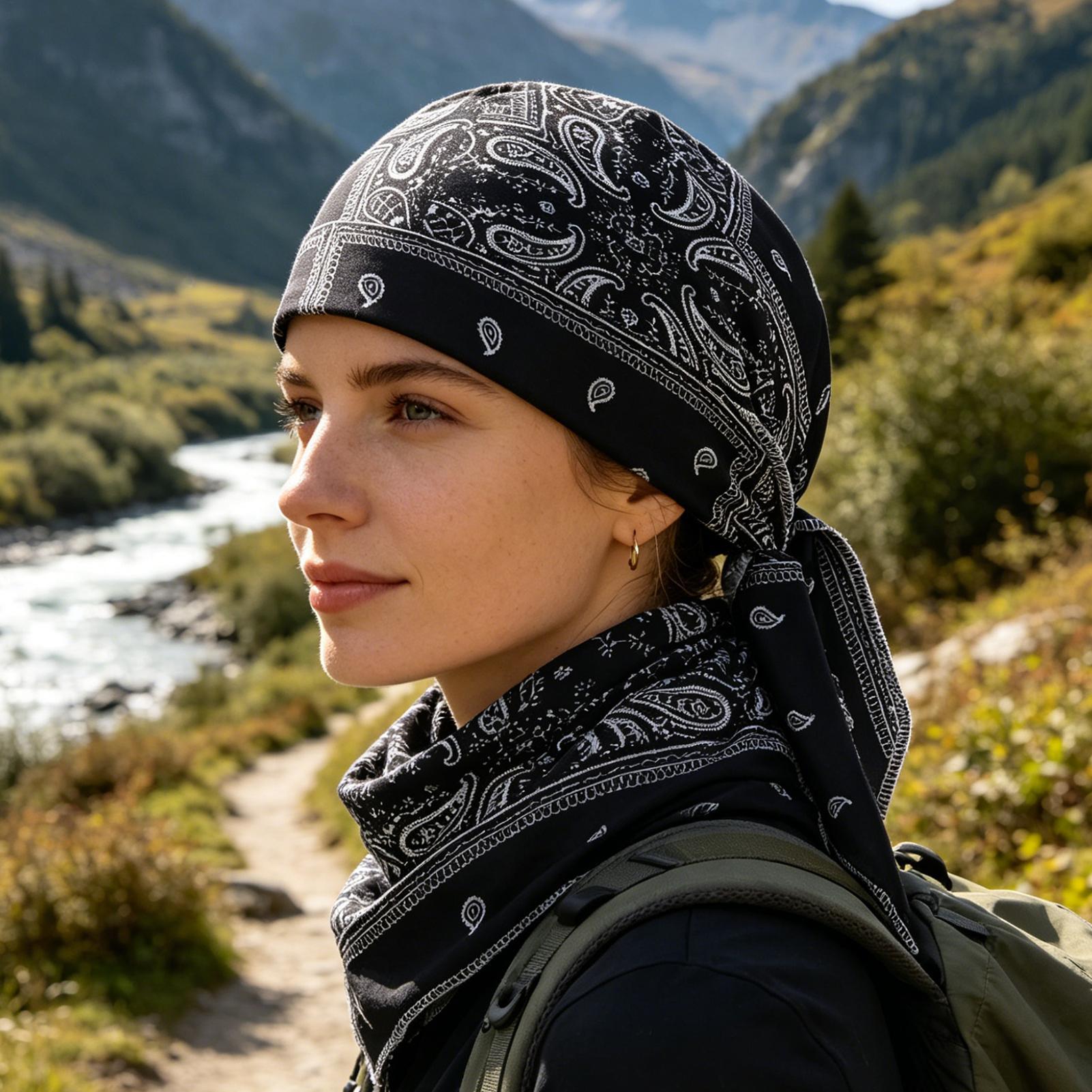 Cycling Headwear - Bonnet rafraîchissant extensible anti-transpiration, sous-casque, foulard