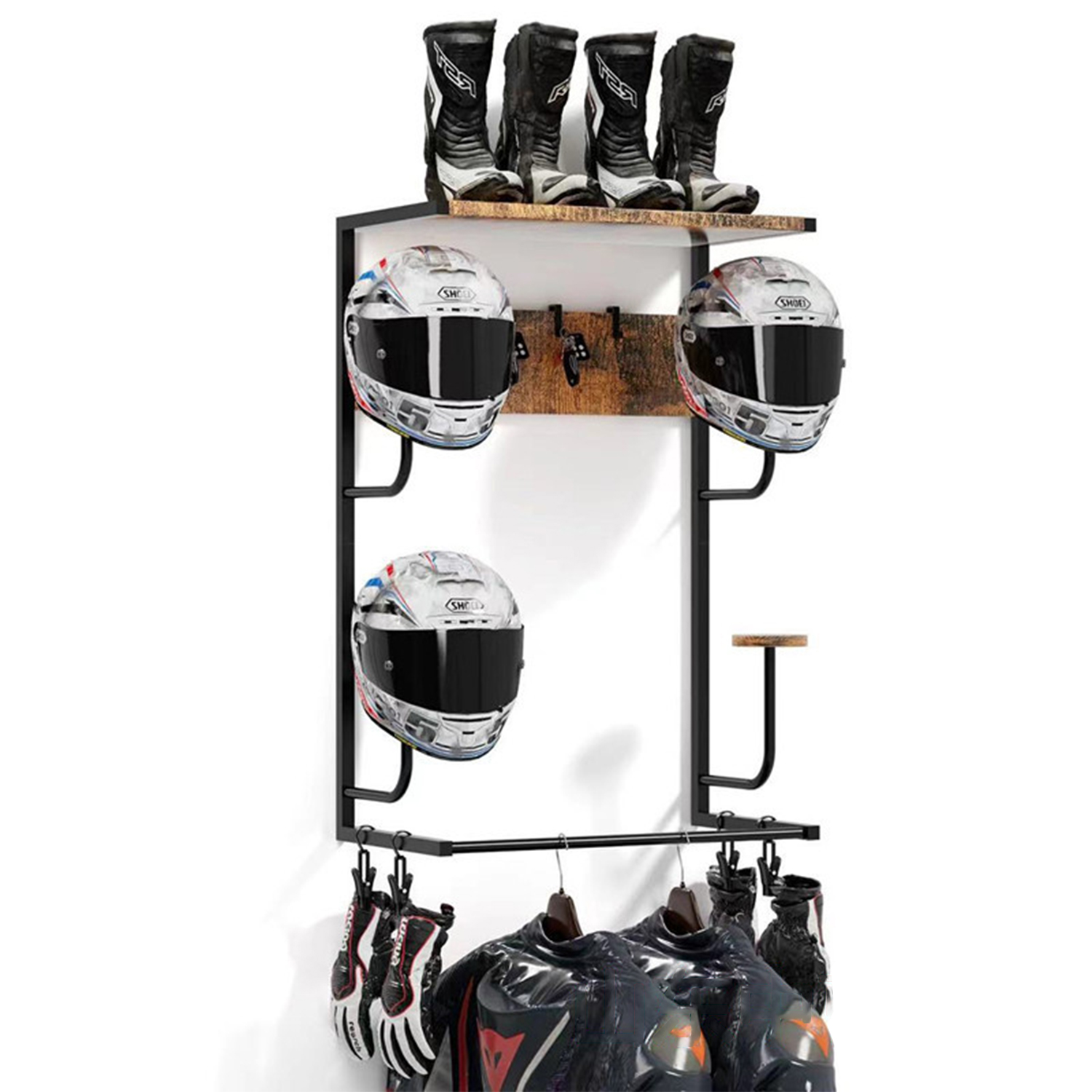 Cycling Gear Organiser - Porte-casque de moto, support mural avec