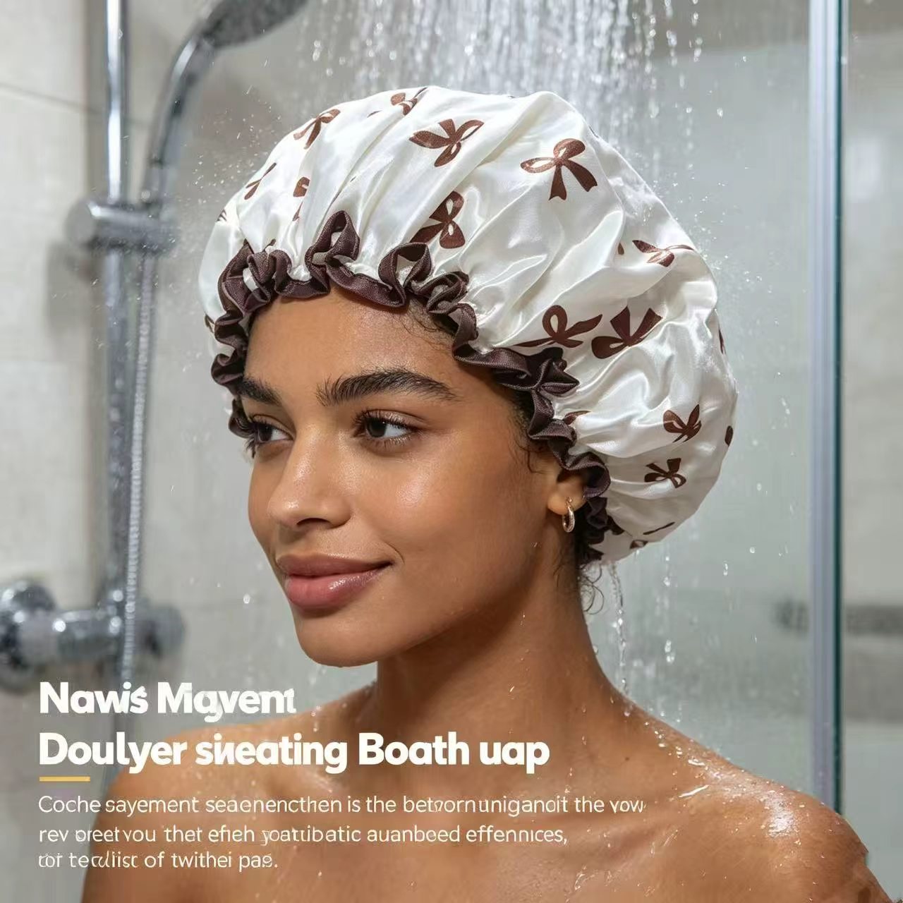 Cycling Headwear - Bonnet de bain imperméable à nœud