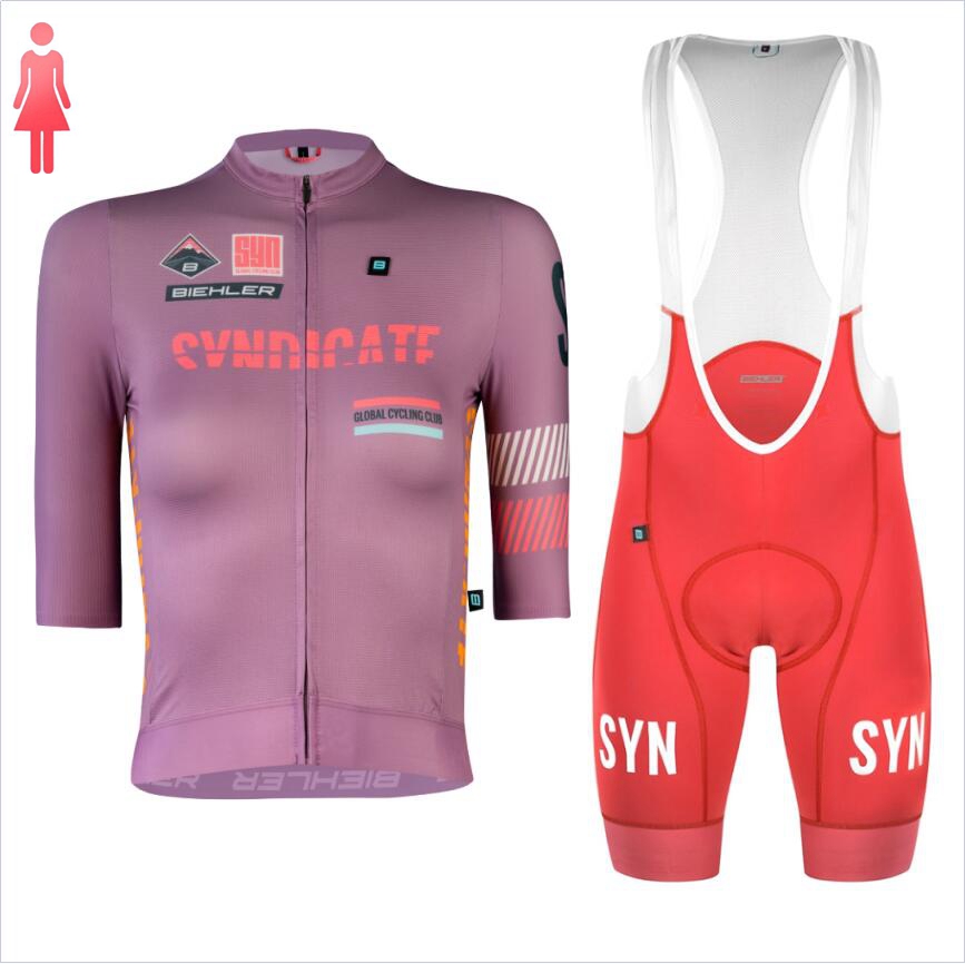 Cycling Gear Apparel - SYN-Maillot à manches courtes violet et